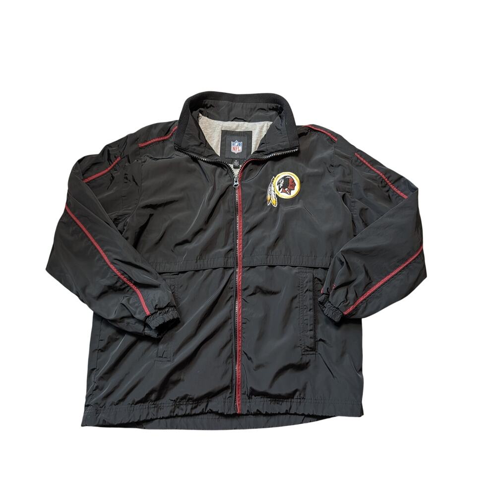 NFL Washington Redskins Black Full Zip Lightweight Windbreaker Jacket Size M